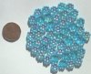 50 8mm Aqua AB Flowers